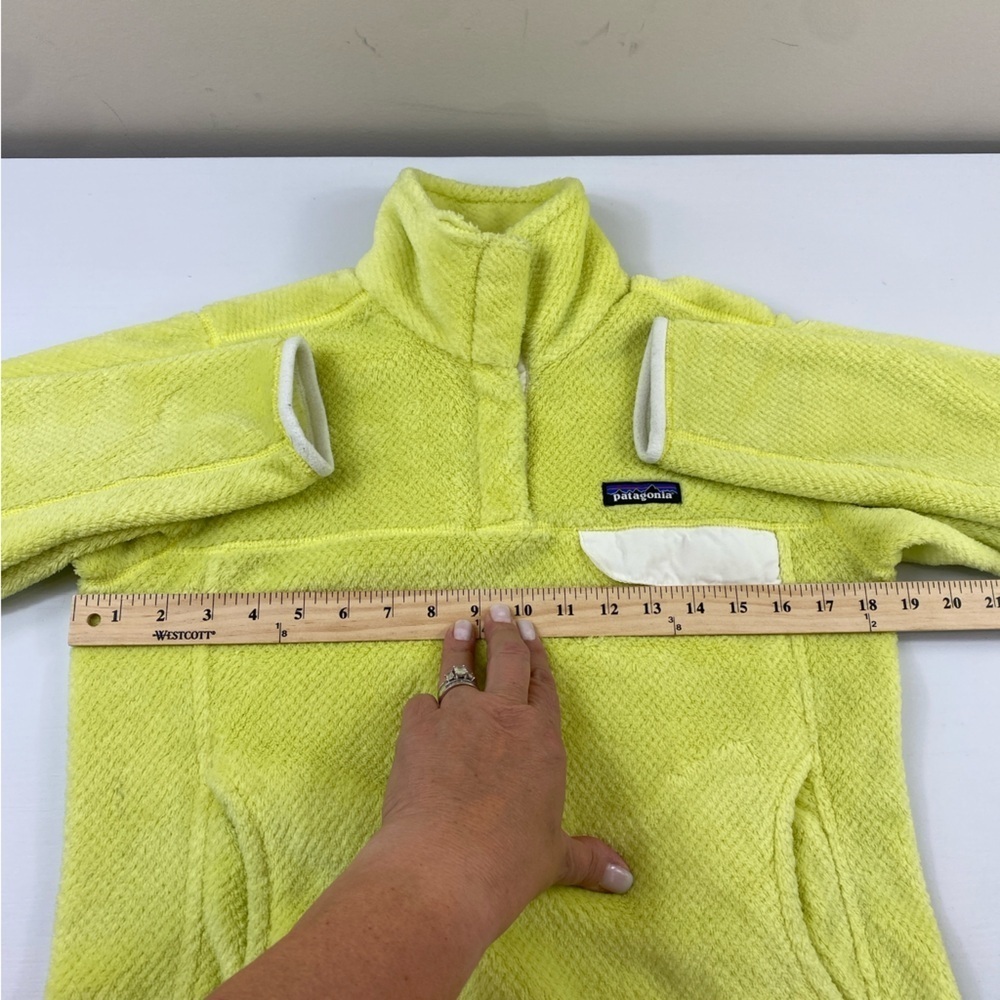 Patagonia Women’s Highlighter Yellow ReTool Snap-T Synchilla Fleece Pullover S - Picture 11 of 13